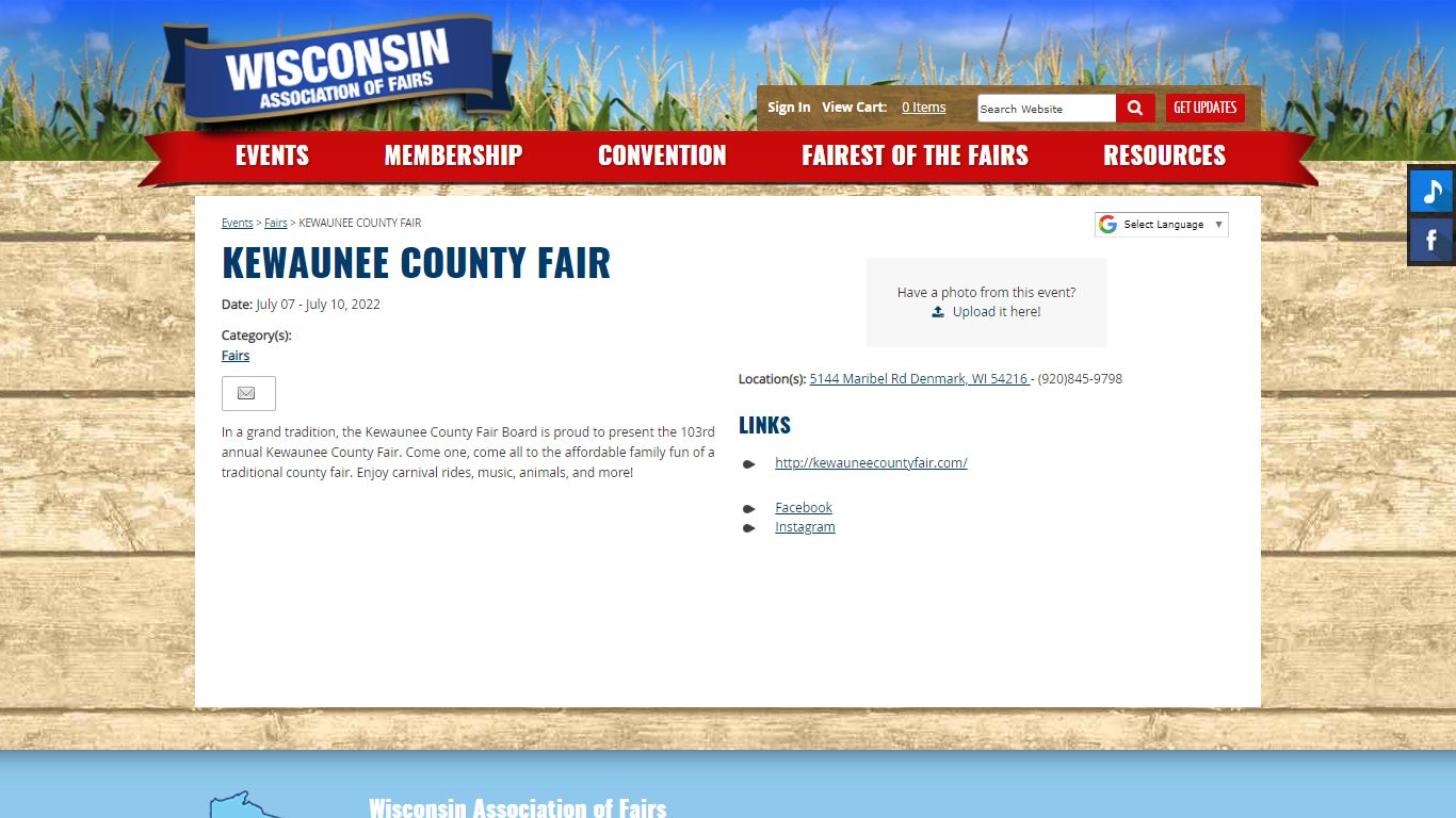 KEWAUNEE COUNTY FAIR - wifairs.com